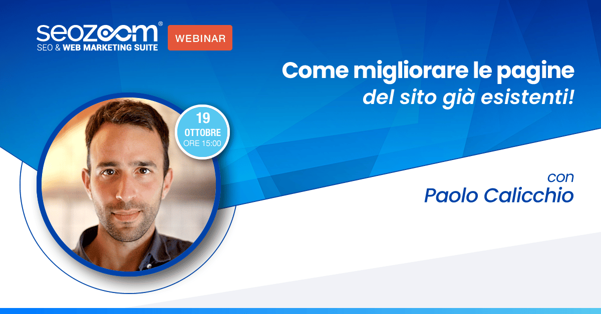 Webinar: Come migliorare le pagine del sito già esistenti