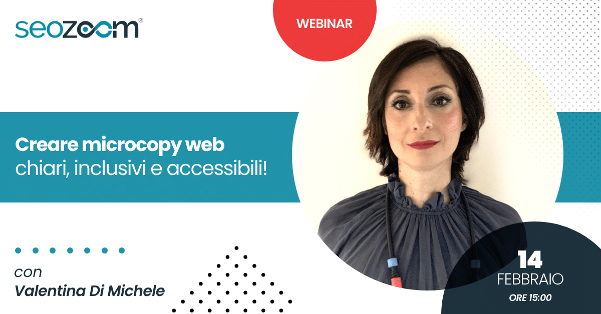 Webinar: Creare microcopy web chiari, inclusivi e accessibili