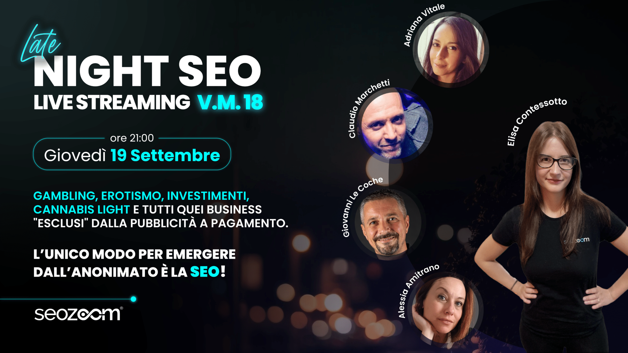 Talk: Late Night SEO – Live Streaming V.M. 18 | Seconda Edizione